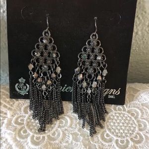 Premier Designs Crystals Beads Fishhook Earrings